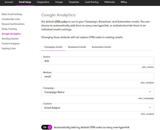 1 analytics setup