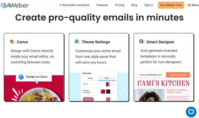 AWeber MailerLite alternative for easy email design