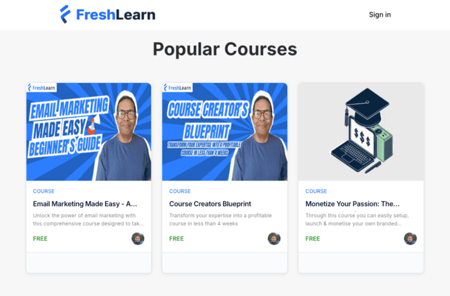 Academia de creadores de FreshLearn