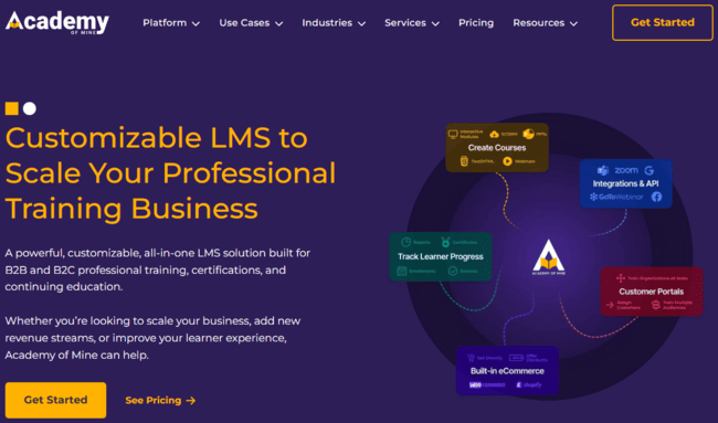 Academy of Mine LMS for professional training providers