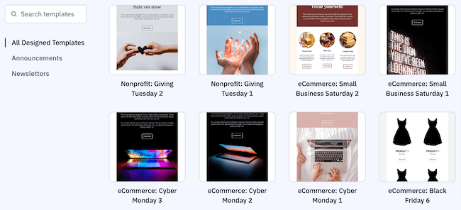 ActiveCampaign email marketing CRM plantillas