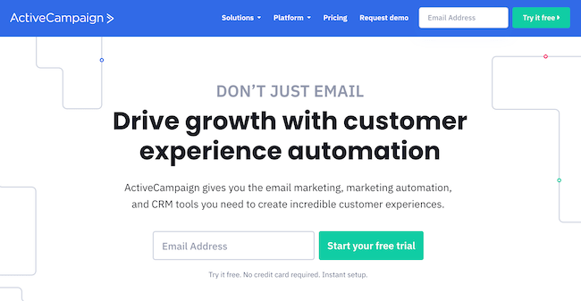 ActiveCampaign email automation software with CRM