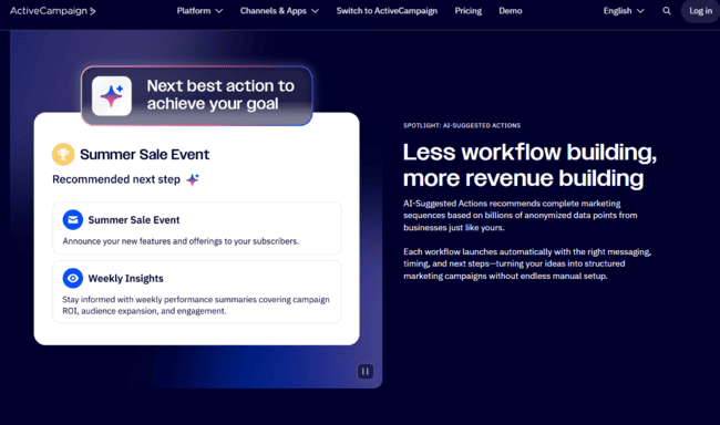 ActiveCampaign marketing automation platform