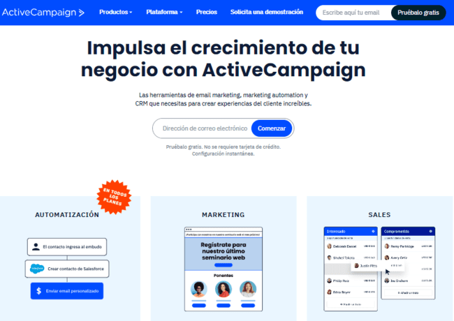 ActiveCampaign mejor herramienta de automatización de boletines informativos