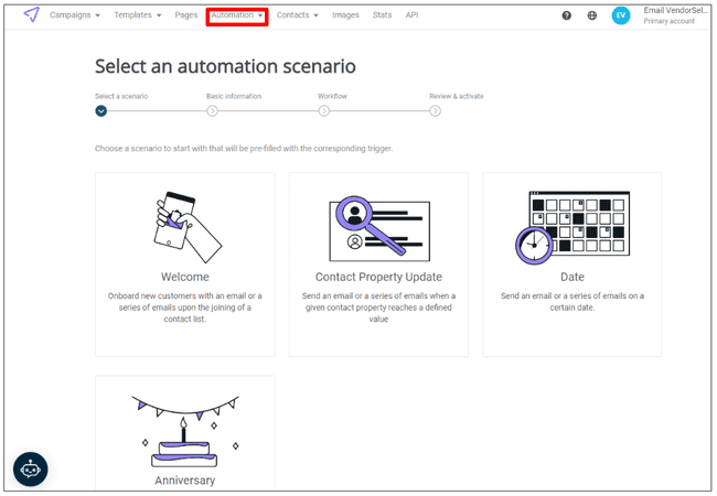 automatización del correo electrónico de Mailjet