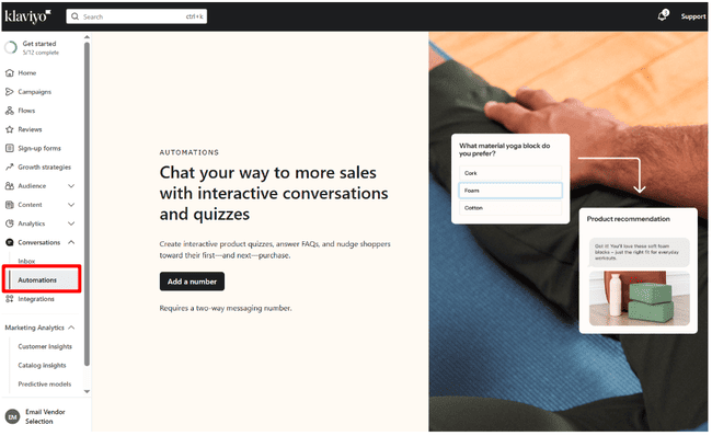 Automatizaciones SMS en Klaviyo