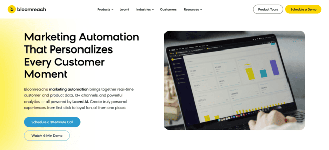 Bloomreach ecommerce marketing platform personalization HubSpot alternative