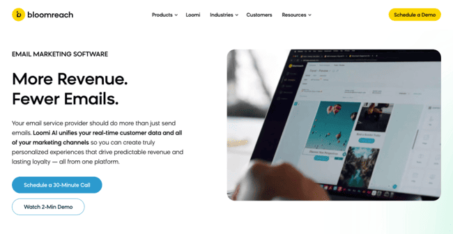 Bloomreach review ecommerce email marketing software platform automation personalization