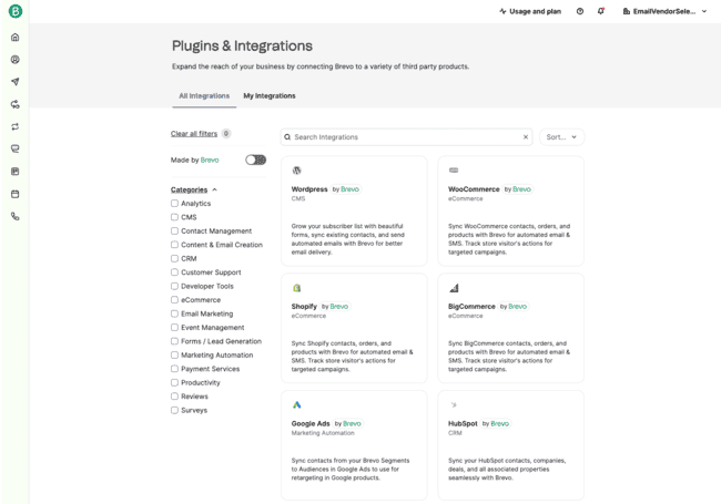 Brevo Integrations and API