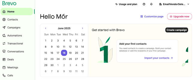 Brevo sign up page