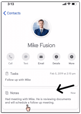 CRM móvil de Keap CRM