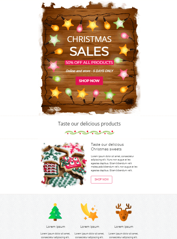 Christmas sales Outlook template