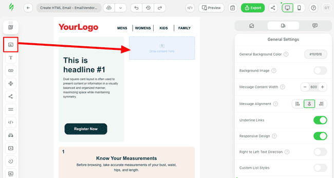 Cómo añadir imágenes a tu email HTML en Stripo