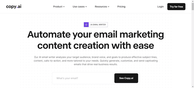 Copy.ai copywriting platform