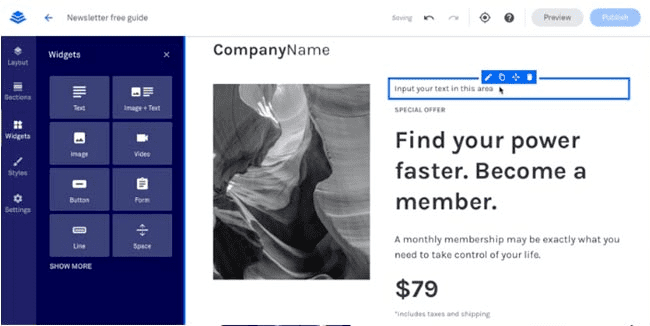 creador de páginas de destino y sitios web de arrastrar y soltar Leadpages