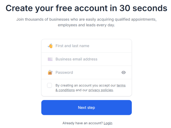 Creating an account in Perspective