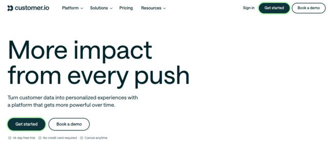 Customer.io messaging orchestration for cross channel user journeys