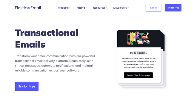 Elastic Email transaction email service