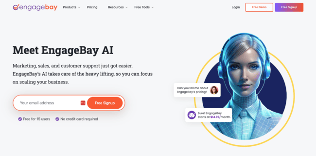 EngageBay all-in-one AI CRM for SMBs
