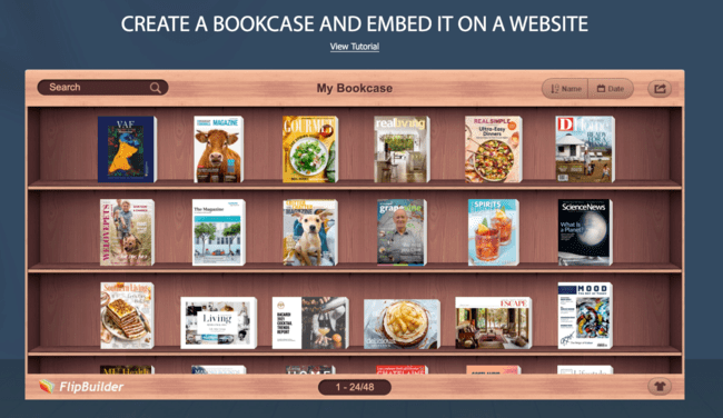 Flipbuilder ebook case for website