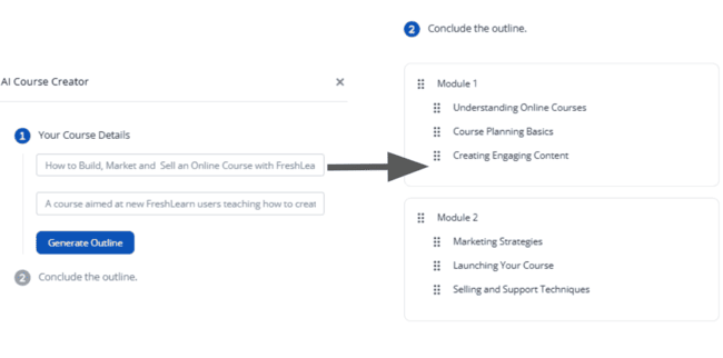 FreshLearn AI Outline Course Creator