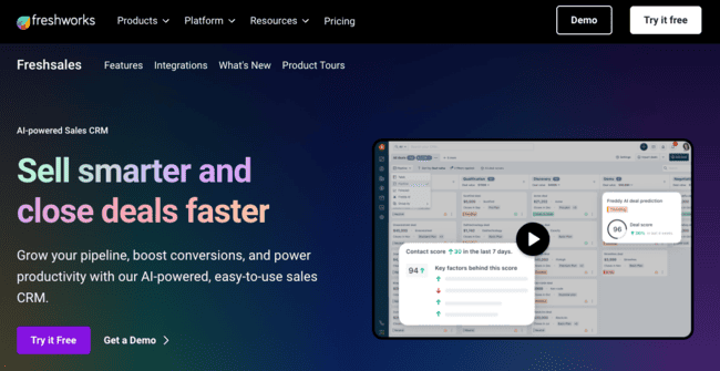 Freshsales AI powered sales CRM
