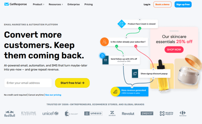 GetResponse conversion funnels