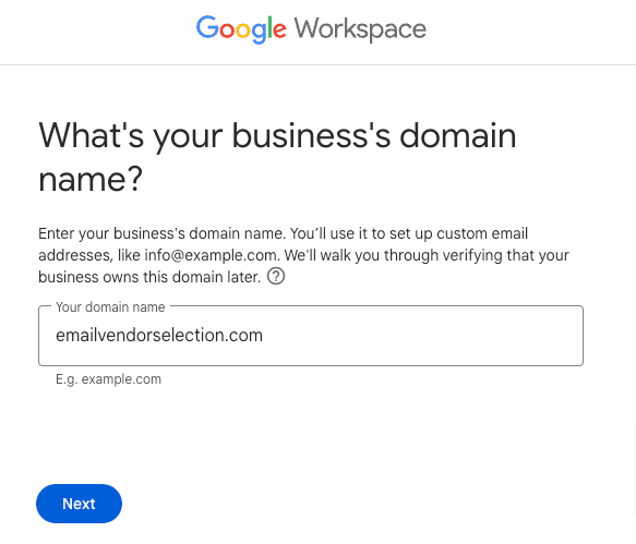 Google Workspace Find a Custom Domain