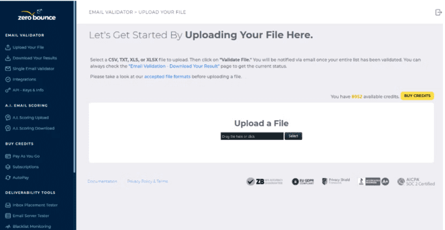 herramienta de limpieza de emails Zerobounce con verificación de emails