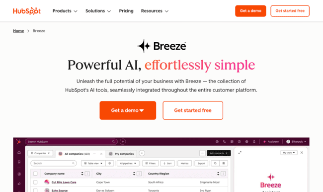 HubSpot Breeze AI for CRM