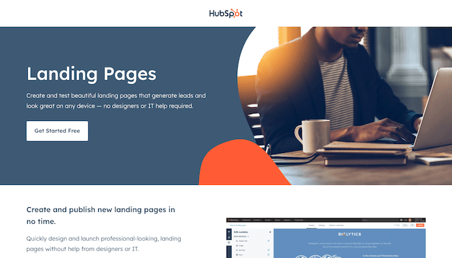 hubspot landing page tool responsive