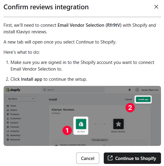 Integración de reseñas de Klaviyo