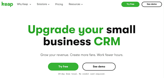 Keap funnel de ventas B2B