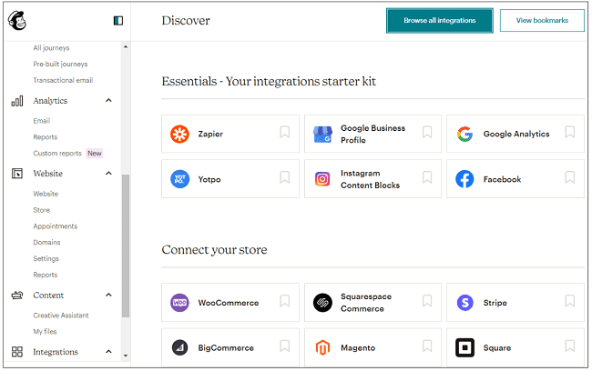 Mailchimp integraties