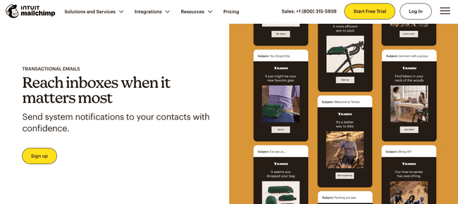 Mailchimp transactional email service