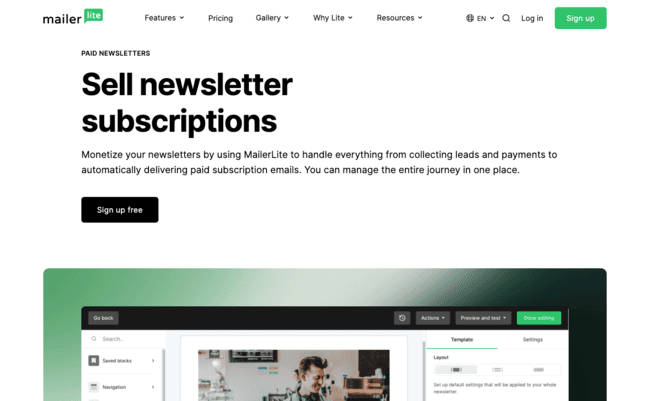 MailerLite Kit Alternative for selling newsletter subscriptions on a budget