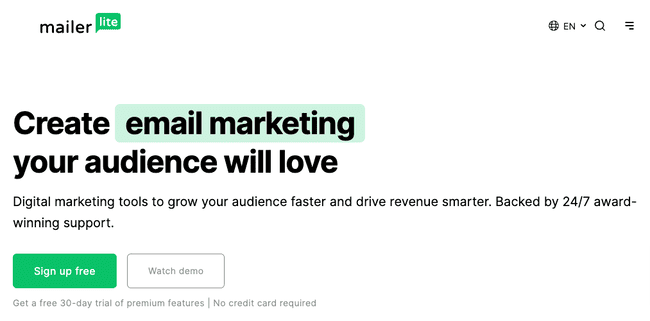 MailerLite email marketing platform
