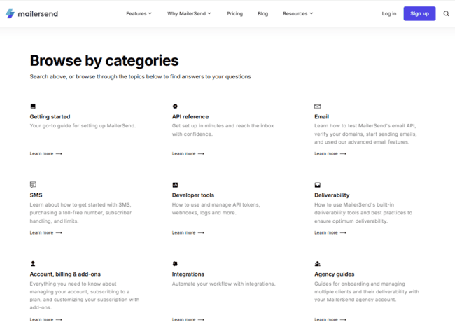 MailerSend knowledge base