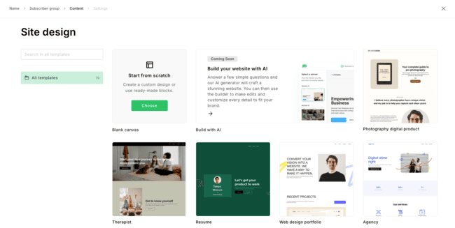 Mailerlite review landing page templates email marketing service