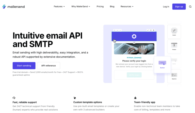 Mailersend new email API and SMTP provider