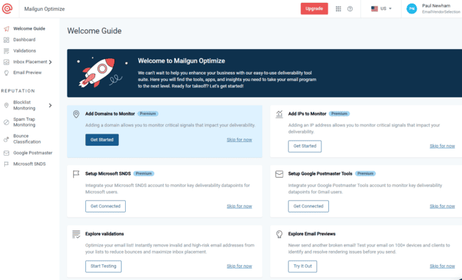 Mailgun Optimize deliverability suite