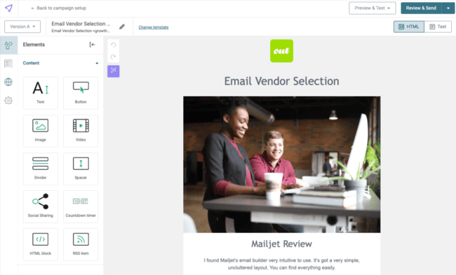 Mailjet email editor newsletters API SMTP transactional