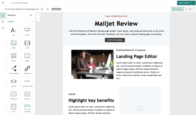 Mailjet-landing-page-templates