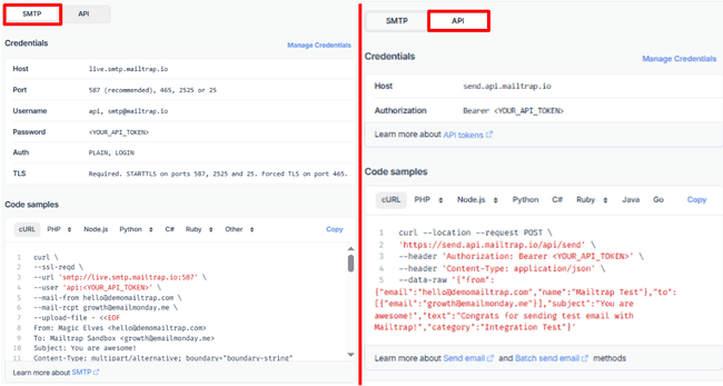 Mailtrap SMTP server and Email API