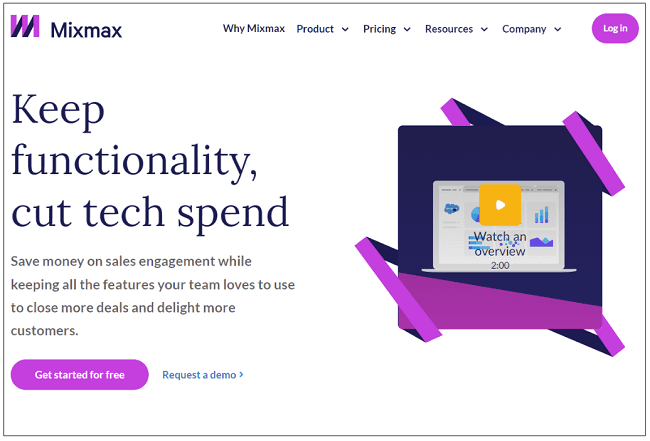 Mixmax home page