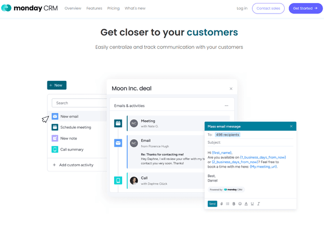Monday CRM para gestionar las relaciones con los clientes