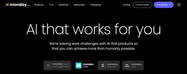Monday.com AI for visual workflow management