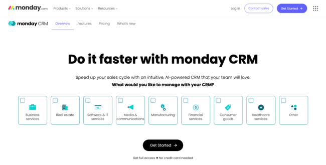 Monday.com Salesforce alternative sales project management