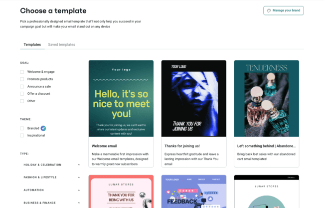 Omnisend email marketing templates