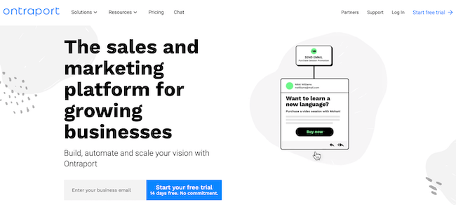 Ontraport email marketing con crm